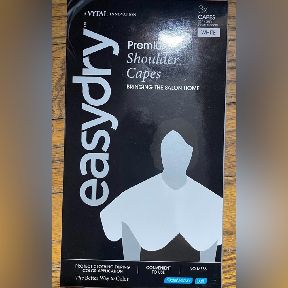 Easy Dry Shoulder Capes White NWT